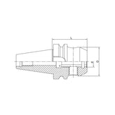 End Mill Holder with Coolant Channels  CAT40-SLA1/8"-2.5"K~SLA1-1/2"-6"K - Makotools Industrial Supply Tools for Metal Cutting